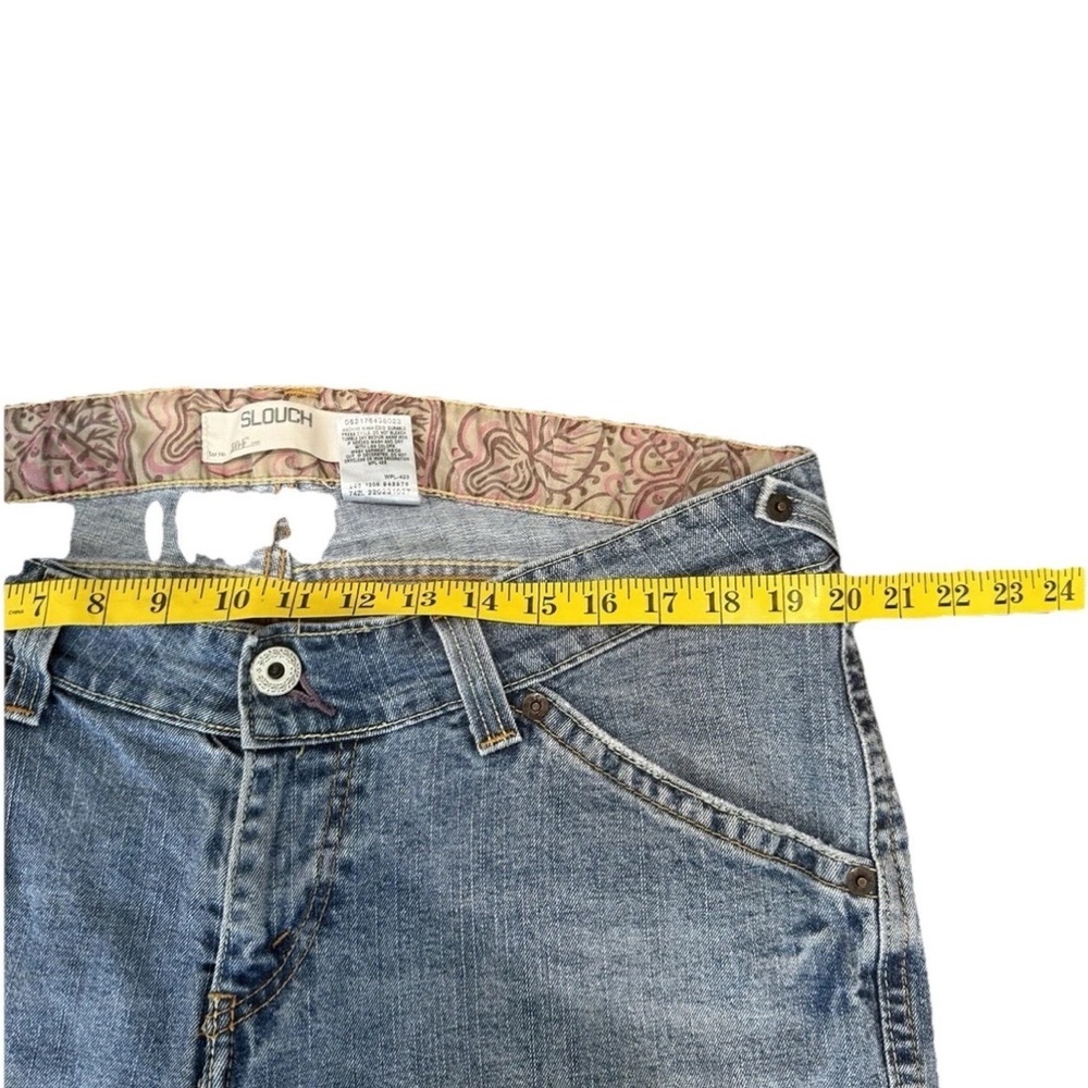 Levi’s Slouch Y2K Vintage Low Rise Wide Leg Cuffed Hem Capri Jeans Women Size18 - Picture 7 of 8